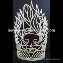 Оптовый изготовленный на заказ логос тигра rhinestone короны логоса для женщин